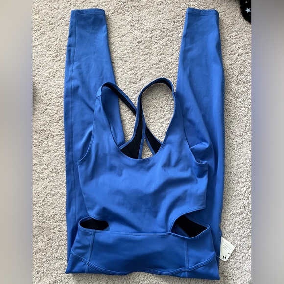 NWT Free People Back it Up Onesie in Pool Blue - Picture 4 of 13